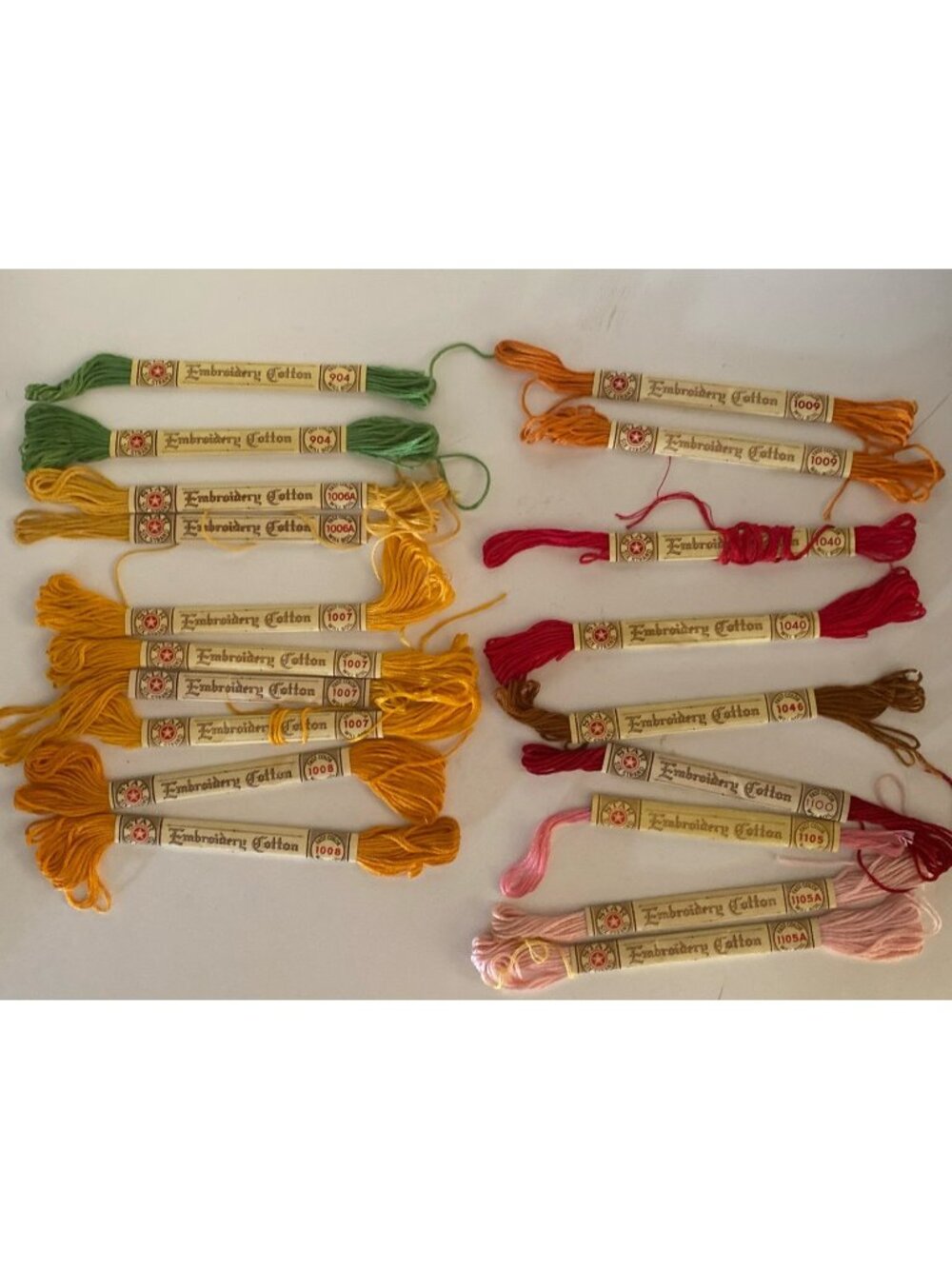 Embroidery Cotton Floss Vtg Star Six Strand Mixed Lot 19 Partial Skeins Thread